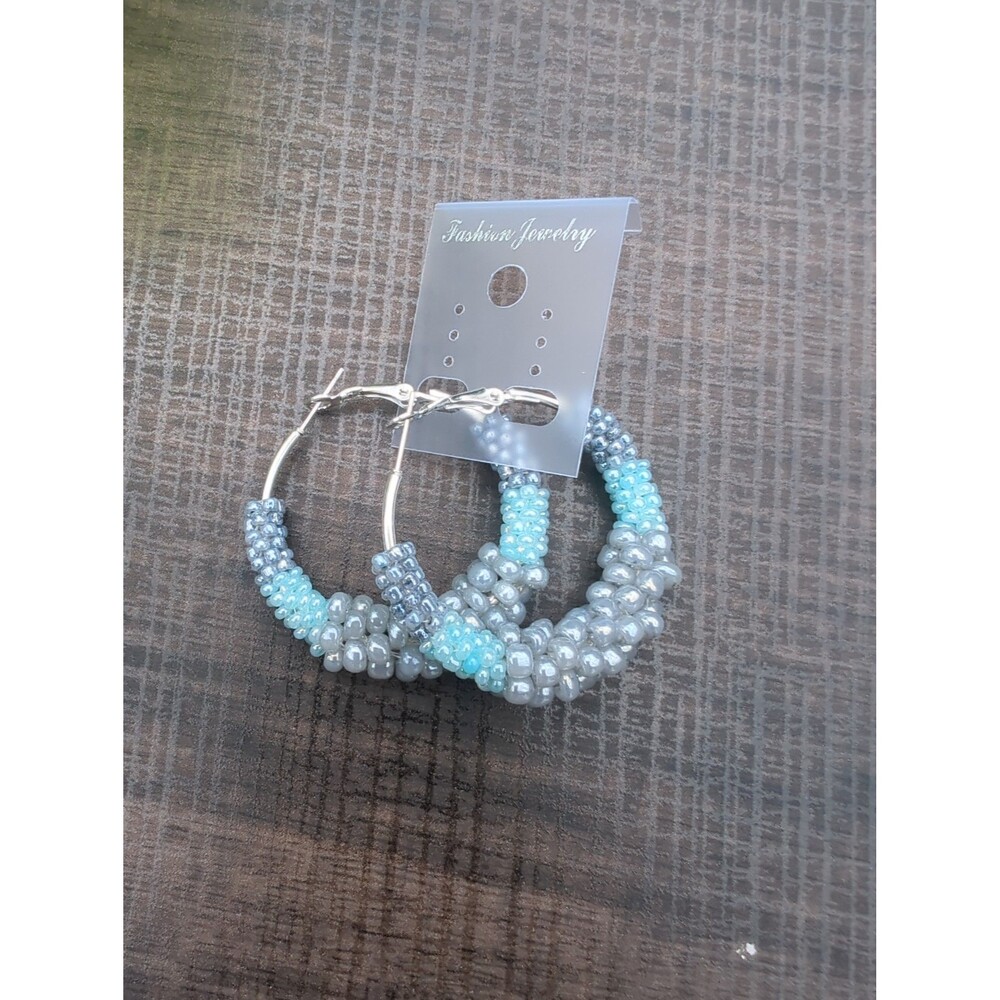 Beaded Hoops